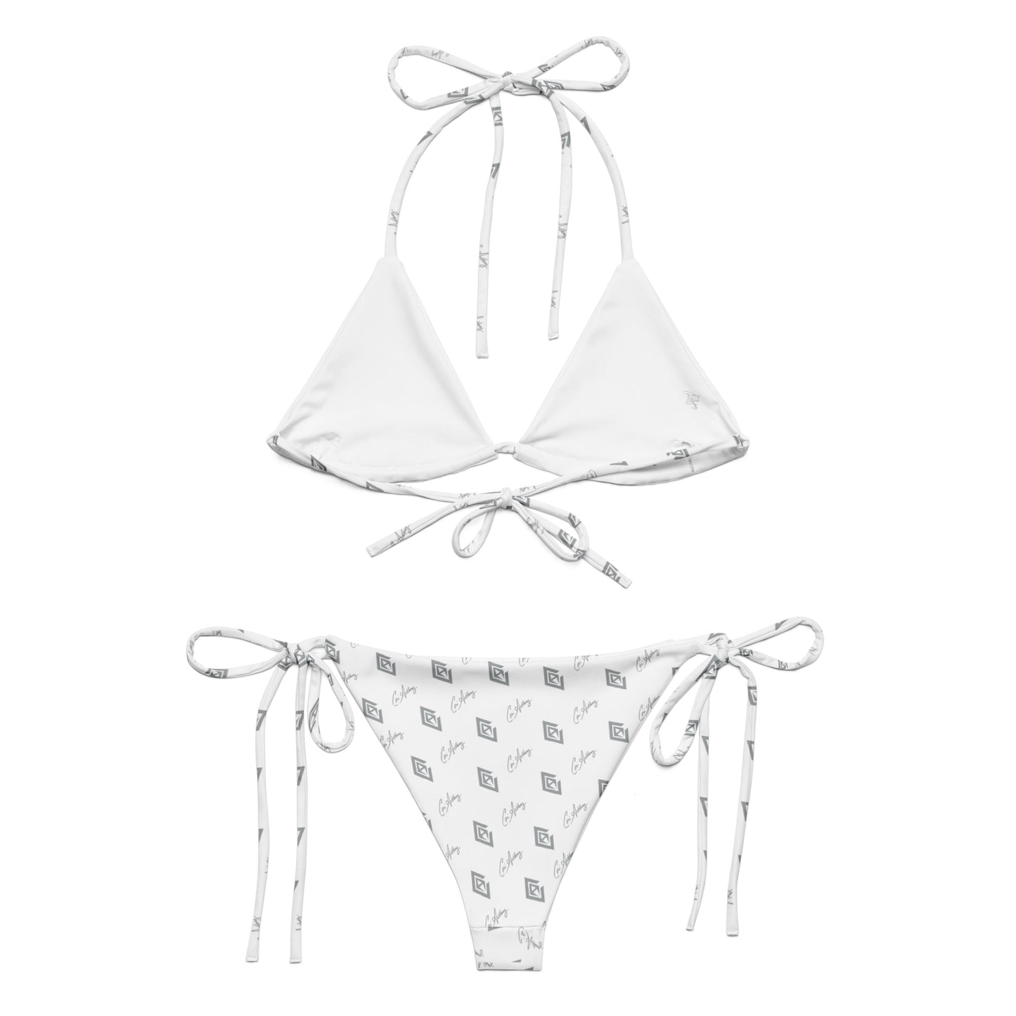 Signature & Diamond Print String Bikini