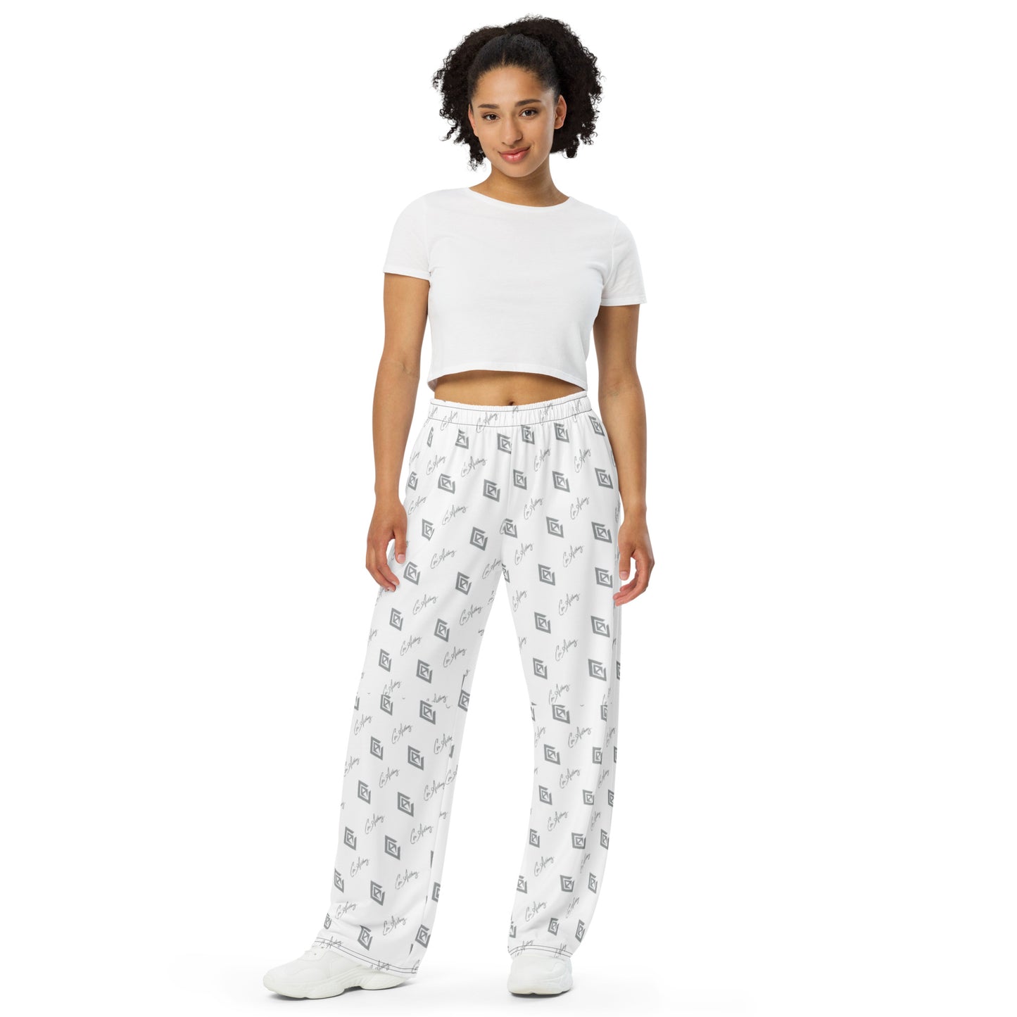 Double Branded Wide Leg Pajama Pants - Unisex