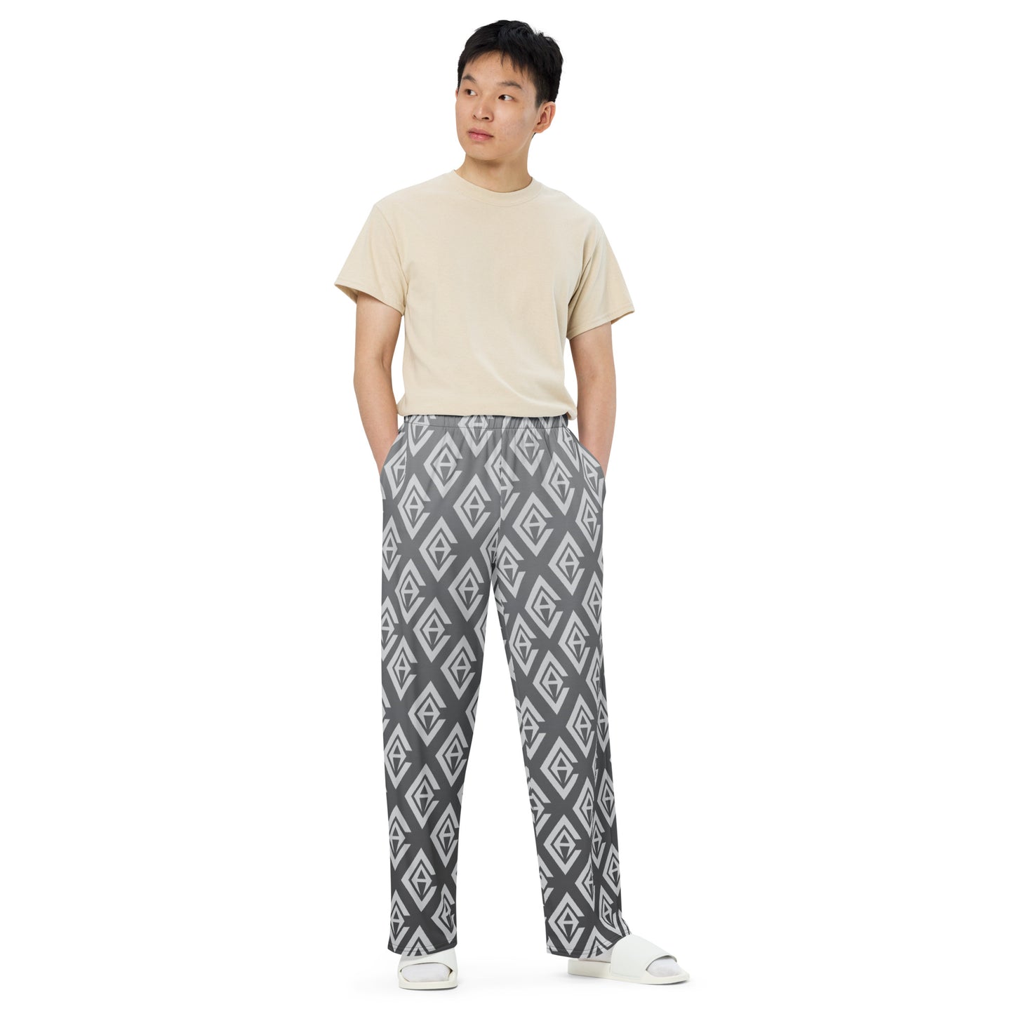 Carbon Logo Wide Leg Pajama Pants - Unisex