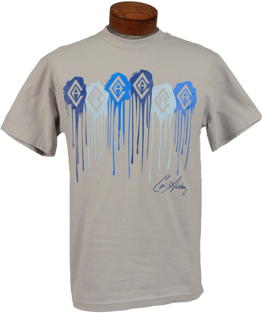 Blue CA Drip Silver Tee