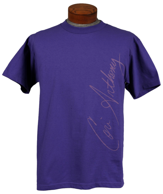 Purple Vertical Signature Tee