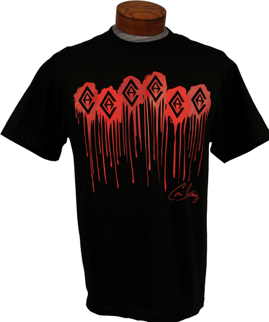 Red CA Drip Black Tee