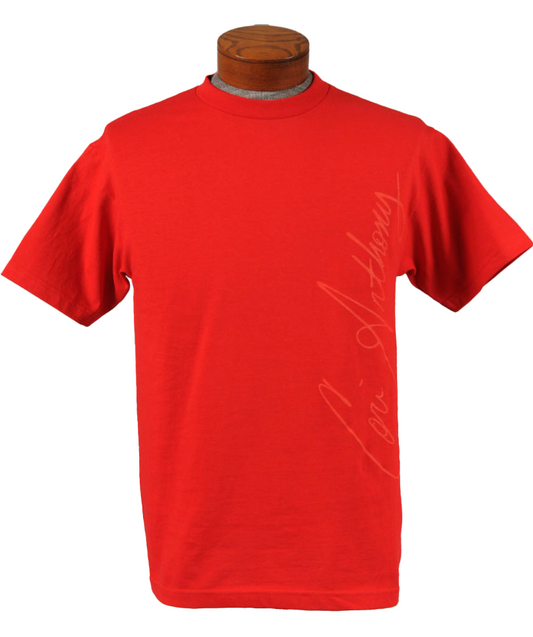 Red Vertical Signature Tee